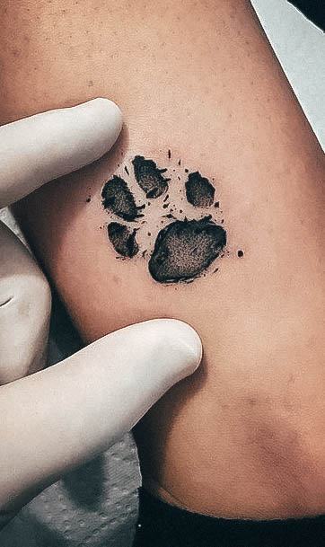 Female Cool Paw Print Tattoo Ideas