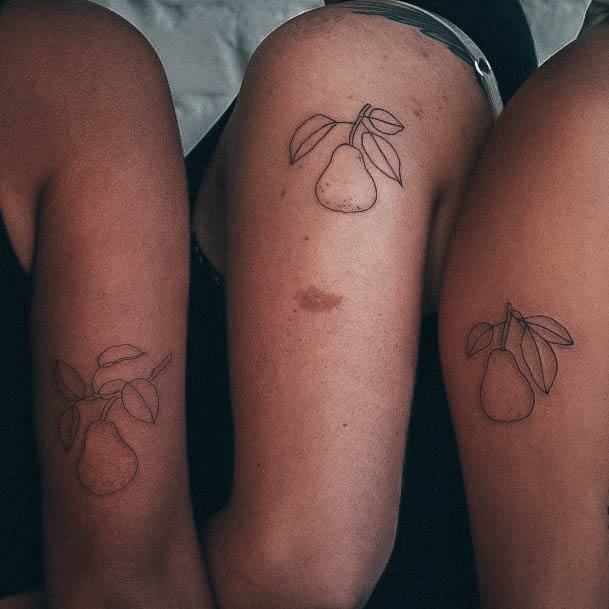 Female Cool Pear Tattoo Ideas