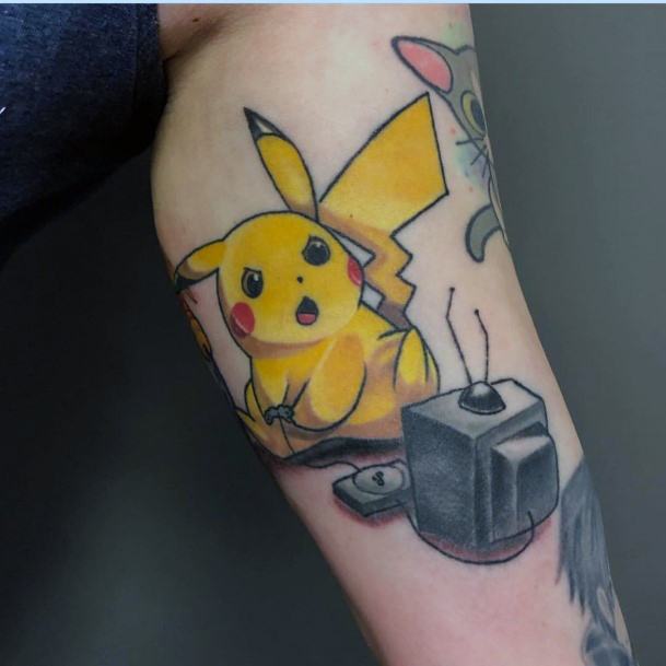 Female Cool Pikachu Tattoo Design