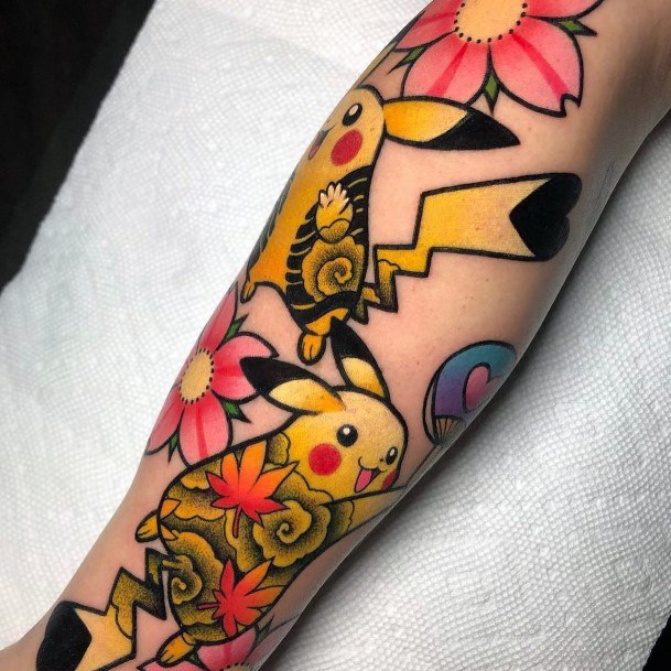 Female Cool Pikachu Tattoo Ideas