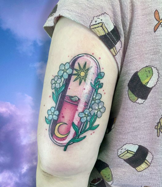 Female Cool Pill Tattoo Ideas