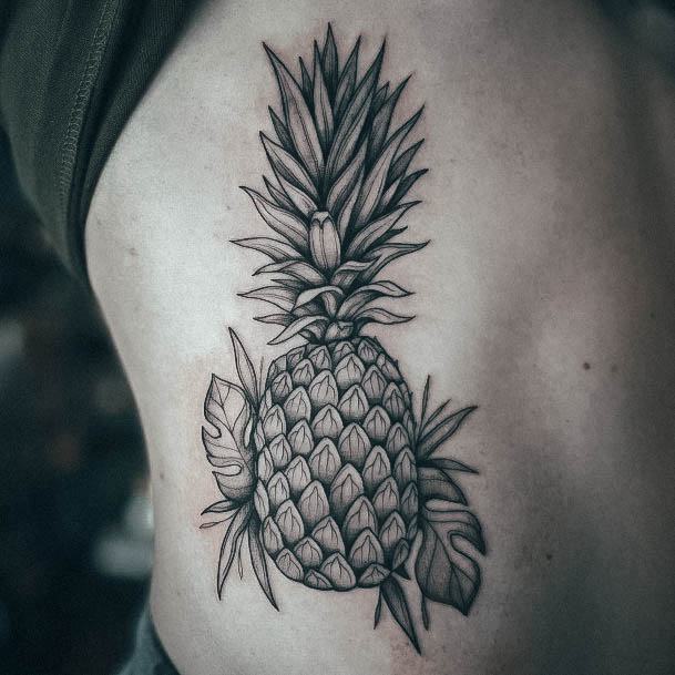 Female Cool Pineapple Tattoo Ideas