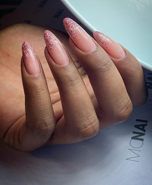 Female Cool Pink Ombre Nail Design