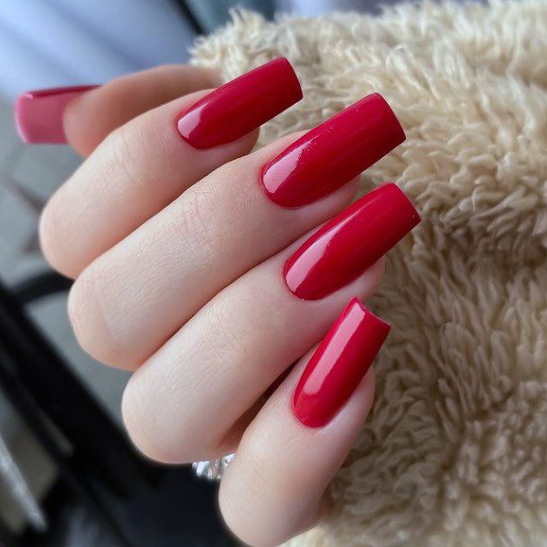 Female Cool Plain Nail Design