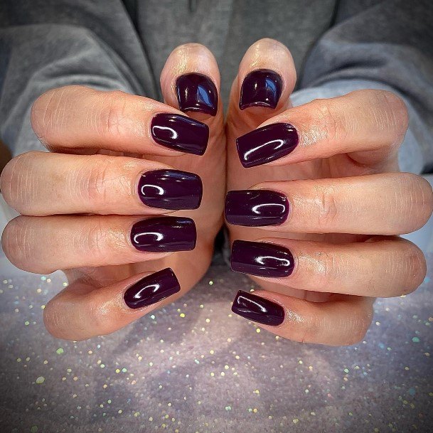 Female Cool Plum Nail Design