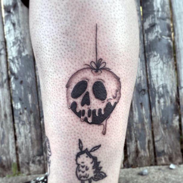 Female Cool Poison Apple Tattoo Design