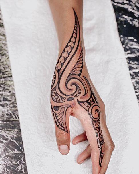 Female Cool Polynesian Tattoo Design