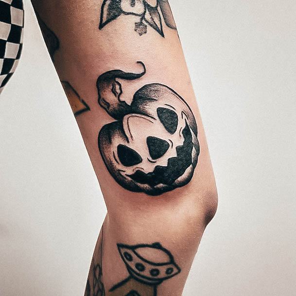 Female Cool Pumpkin Tattoo Ideas