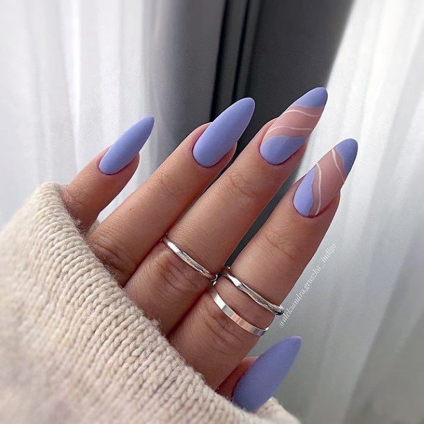 Female Cool Purple Dress Nail Design