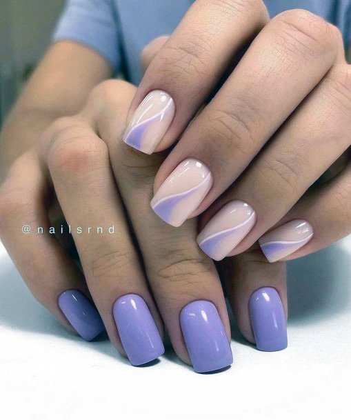 Female Cool Purple Dress Nail Ideas