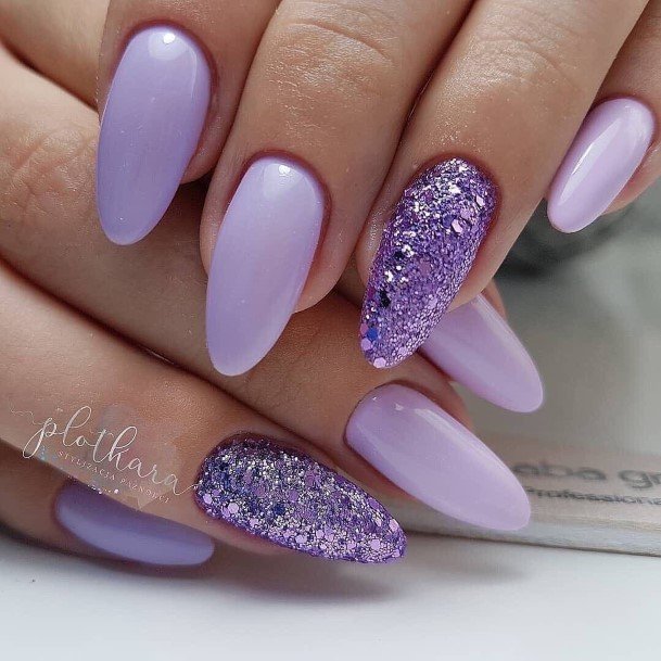 Female Cool Purple Nail Design