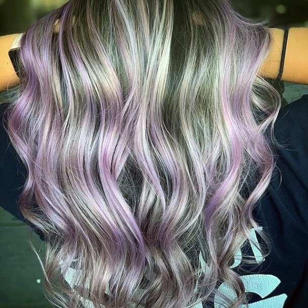 Female Cool Purple Ombre Hairstyles Ideas