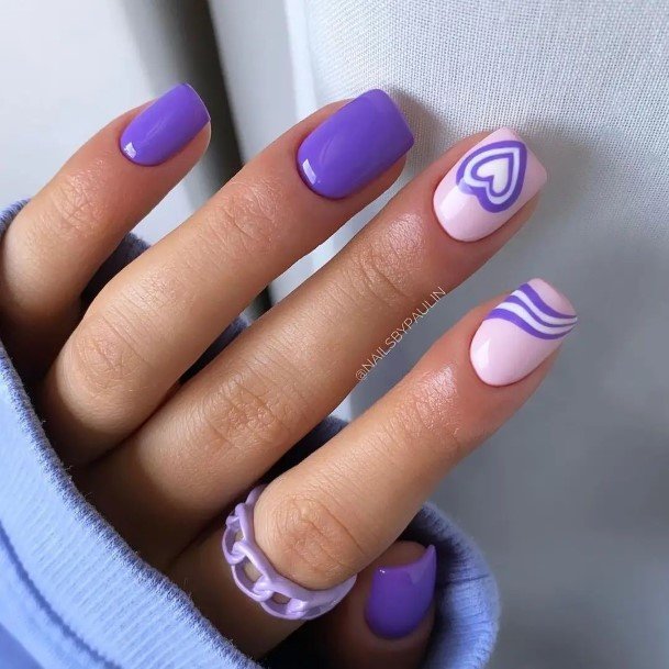 Female Cool Purple Summer Nail Ideas