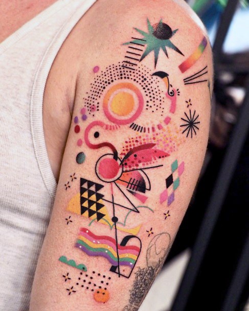 Female Cool Rainbow Tattoo Design