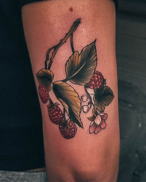 Female Cool Raspberry Tattoo Design