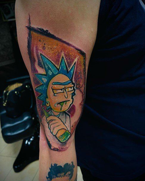 Female Cool Rick And Morty Tattoo Design