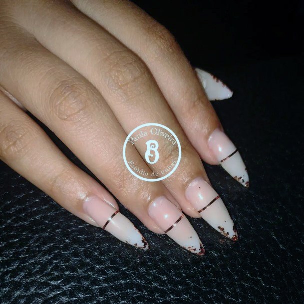 Female Cool Rose Gold Nail Design