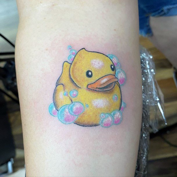 Female Cool Rubber Duck Tattoo Ideas