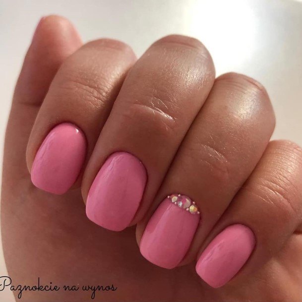 Female Cool Short Pink Nail Ideas