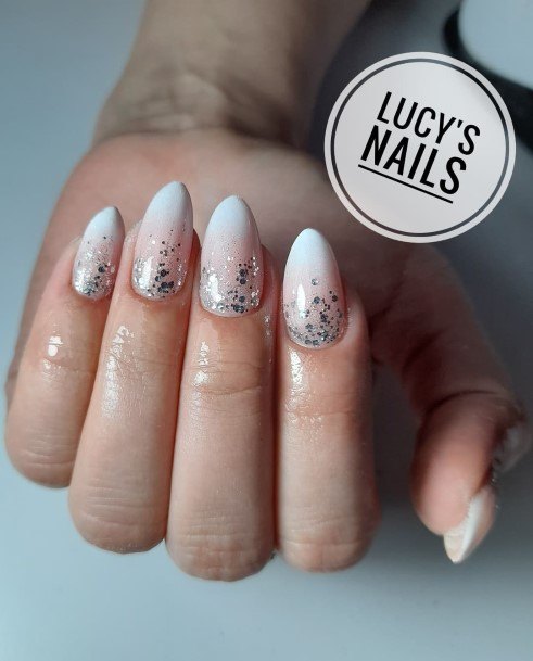 Female Cool Silver Ombre Nail Ideas