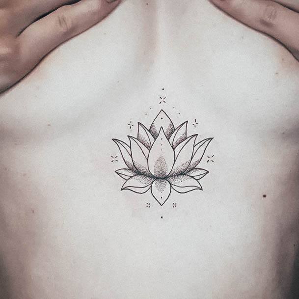 Female Cool Small Chest Tattoo Ideas