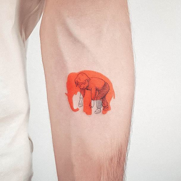 Female Cool Small Elephant Tattoo Design