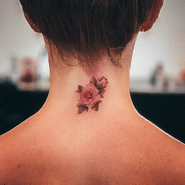 Female Cool Small Rose Tattoo Ideas