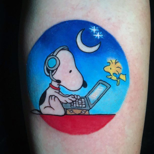 Female Cool Snoopy Tattoo Ideas