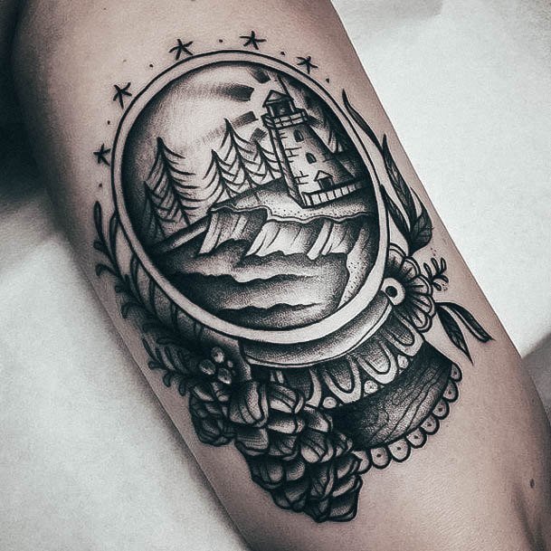 Female Cool Snowglobe Tattoo Ideas