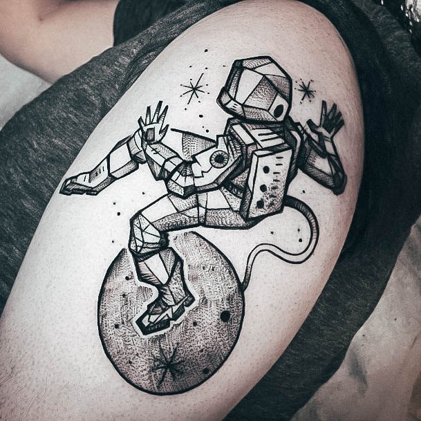 Female Cool Space Tattoo Ideas