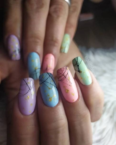 Female Cool Spider Nail Design