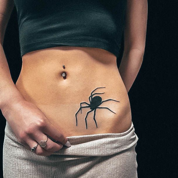 Female Cool Spider Tattoo Ideas