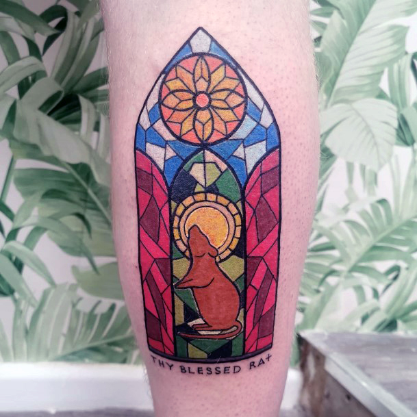 Female Cool Stained Glass Tattoo Ideas