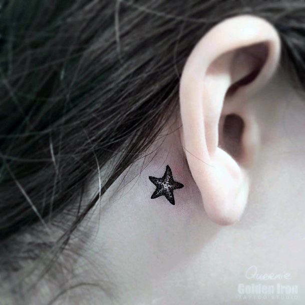 Female Cool Starfish Tattoo Ideas