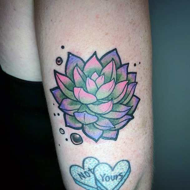 Female Cool Succulent Tattoo Ideas