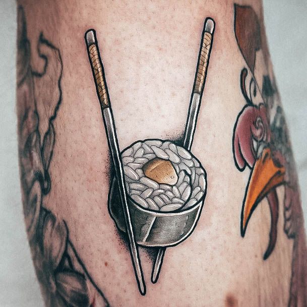 Female Cool Sushi Tattoo Design