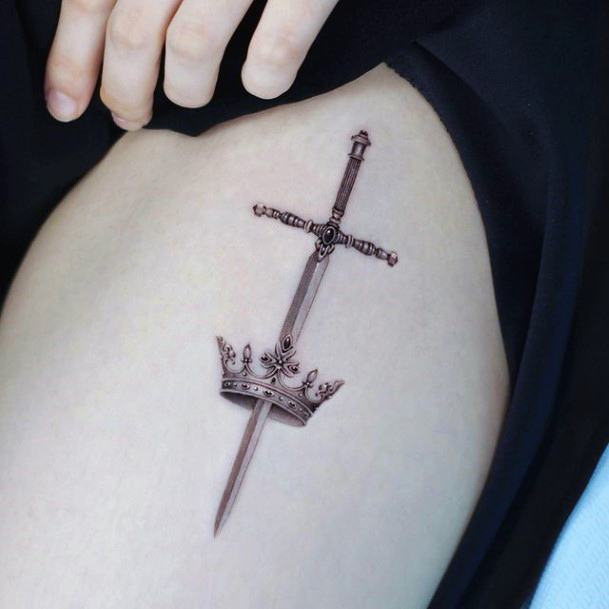 Female Cool Sword Tattoo Ideas