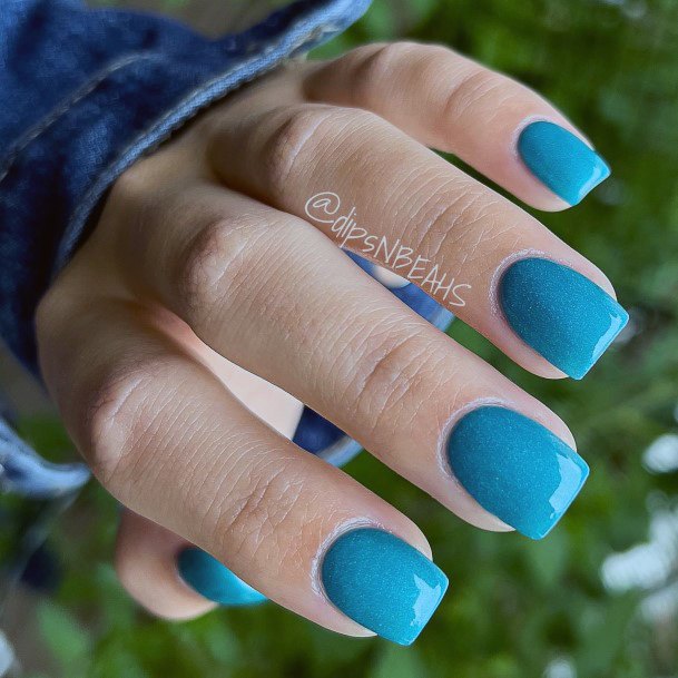 Female Cool Teal Turquoise Dress Nail Ideas