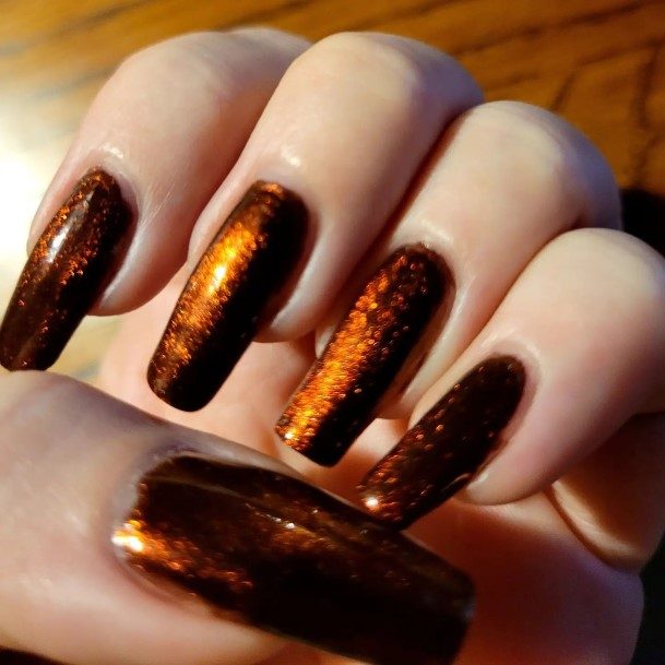 Female Cool Thanksgiving Nail Design