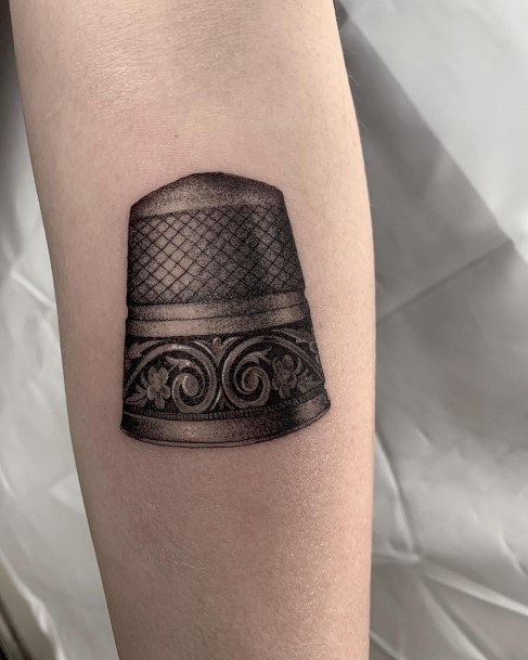 Female Cool Thimble Tattoo Design