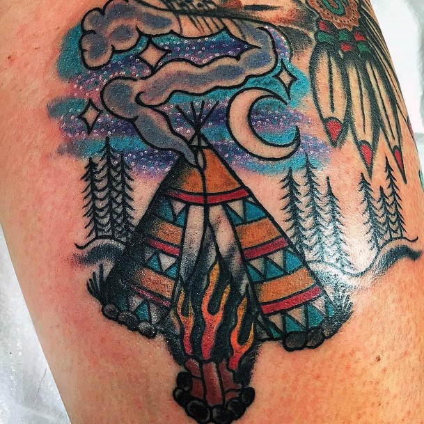 Female Cool Tipi Tattoo Design