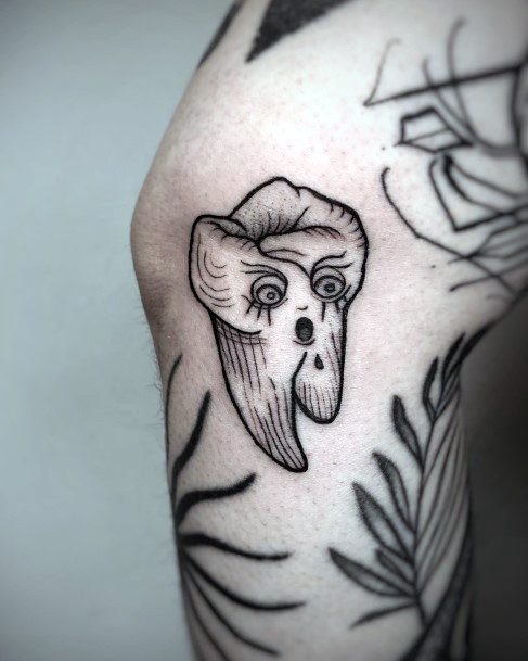 Female Cool Tooth Tattoo Design