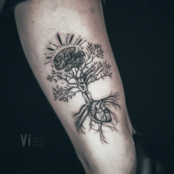 Female Cool Tree Of Life Tattoo Design