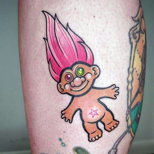 Female Cool Troll Doll Tattoo Design