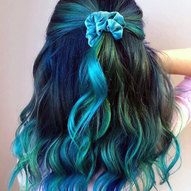 Top 100 Best Turquoise Ombre Hairstyles For Women - Vivid Hair Ideas