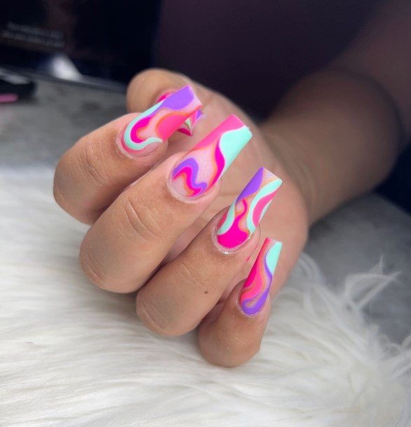 Female Cool Unique Colors Nail Design