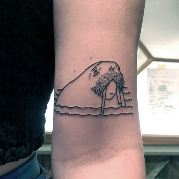 Female Cool Walrus Tattoo Design