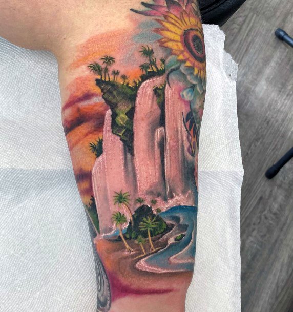 Female Cool Waterfall Tattoo Ideas