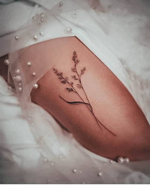 Female Cool Wildflower Tattoo Design