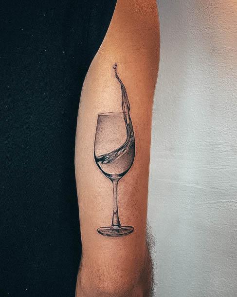 Female Cool Wine Glass Tattoo Ideas